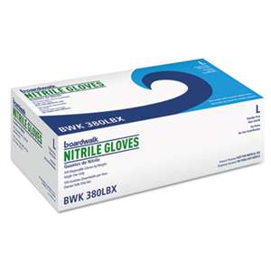 BOARDWALK Disposable General-Purpose Nitrile Gloves, Large, Blue, 100/Box