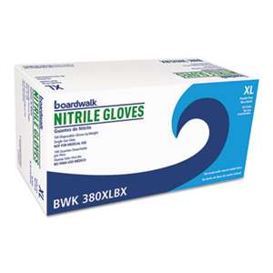 BOARDWALK Disposable General-Purpose Nitrile Gloves, X-Large, Blue, 100/Box