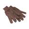 Jersey Knit Wrist Clute Gloves, One Size Fits Most, Brown, 12 Pairs