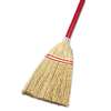 BOARDWALK Lobby/Toy Broom, Corn Fiber Bristles, 39" Wood Handle, Red/Yellow