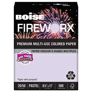 CASCADES FIREWORX Colored Paper, 20lb, 8-1/2 x 11, Luminous Lavender, 500 Sheets/Ream