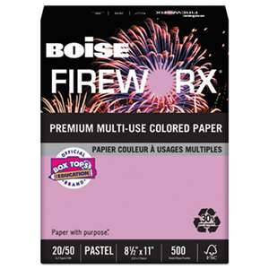 CASCADES FIREWORX Colored Paper, 20lb, 8-1/2 x 11, Echo Orchid, 500 Sheets/Ream