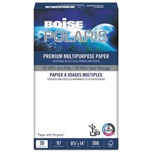 CASCADES POLARIS Premium Multipurpose Paper, 8 1/2 x 14, 20lb, White, 5000/CT