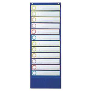 CARSON-DELLOSA PUBLISHING Deluxe Scheduling Pocket Chart, 12 Pockets, 13 x 36