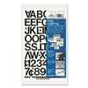 CHARTPAK/PICKETT Press-On Vinyl Letters & Numbers, Self Adhesive, Black, 1"h, 88/Pack