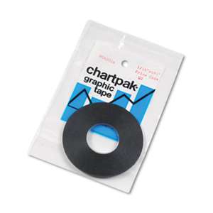 CHARTPAK/PICKETT Graphic Chart Tape, 1/16" x 648", Matte Black