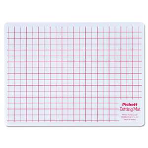 CHARTPAK/PICKETT Self-Healing Cutting Mat, 8 1/2 x 12, White Translucent W/Red Lines