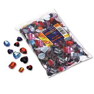 THE CHENILLE KRAFT COMPANY Gemstones Classroom Pack, Acrylic, 1 lbs., Assorted Colors/Sizes