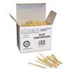 THE CHENILLE KRAFT COMPANY Flat Wood Toothpicks, Wood, Natural, 2500/Pack