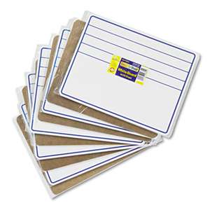 THE CHENILLE KRAFT COMPANY Student Dry-Erase Boards, 12 x 9, Blue/White, 10/Set