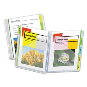 C-LINE PRODUCTS, INC 10-Pocket Poly Portfolio with Write-On Tabs, Polypropylene, Clear