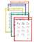 C-LINE PRODUCTS, INC Reusable Dry Erase Pockets, 9 x 12, Assorted Primary Colors, 10/Pack