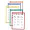 C-LINE PRODUCTS, INC Reusable Dry Erase Pockets, 9 x 12, Assorted Primary Colors, 25/Box