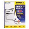 C-LINE PRODUCTS, INC Shop Ticket Holders, Stitched, Both Sides Clear, 50", 8 1/2 x 11, 25/BX