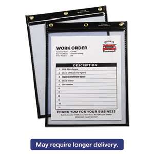 C-LINE PRODUCTS, INC Heavy-Duty Super Heavyweight Plus Shop Ticket Holders, Black, 9 x 12, 15/BX