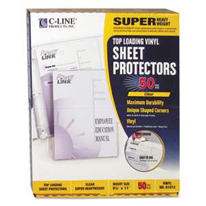 C-LINE PRODUCTS, INC Super Heavyweight Vinyl Sheet Protector, Clear, 2", 11 x 8 1/2, 50/BX