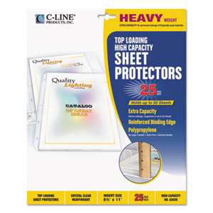 C-LINE PRODUCTS, INC High Capacity Polypropylene Sheet Protectors, Clear, 50", 11 x 8 1/2, 25/BX