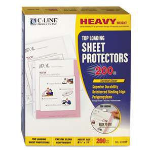 C-LINE PRODUCTS, INC Heavyweight Polypropylene Sheet Protector, Clear, 2", 11 x 8 1/2, 200/BX