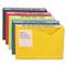 C-LINE PRODUCTS, INC Write-On Expanding Poly File Folders, 1" Exp., Letter, Assorted Colors, 25/BX