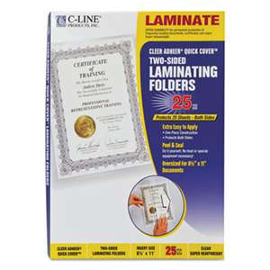 C-LINE PRODUCTS, INC Quick Cover Laminating Pockets, 12 mil, 9 1/8" x 11 1/2", 25/Pack