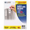 C-LINE PRODUCTS, INC Self-Adhesive Ring Binder Label Holders, Top Load, 3/4 x 2-1/2, Clear, 12/Pack