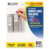 C-LINE PRODUCTS, INC Self-Adhesive Ring Binder Label Holders, Top Load, 1-3/4 x 2-3/4, Clear, 12/Pack