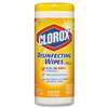 CLOROX SALES CO. Disinfecting Wipes, 7 x 8, Citrus Blend, 35/Canister