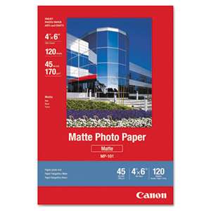 CANON USA, INC. Matte Photo Paper, 4 x 6, 45 lb., White, 120 Sheets/Pack