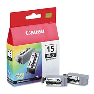 CANON USA, INC. BCI15BK (BCI-15) Ink, Black, 2/PK