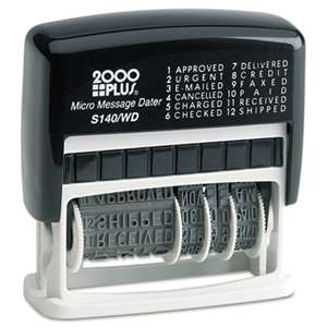 CONSOLIDATED STAMP Micro Message Dater, Self-Inking