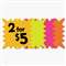 CONSOLIDATED STAMP Die Cut Paper Signs, 5 1/4 x 5 1/4, Square, Assorted Colors, Pack of 48 Each