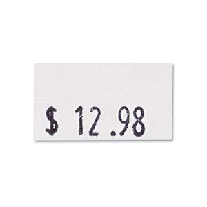 CONSOLIDATED STAMP One-Line Pricemarker Labels, 7/16 x 13/16, White, 1200/Roll, 3 Rolls/Box