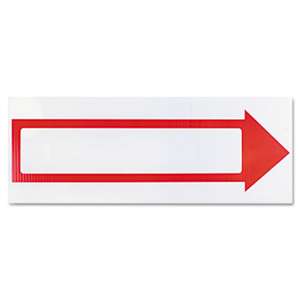 COSCO 098056 Stake Sign, 6 x 17, Blank White with Printed Red Arrow