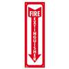 COSCO 098063 Glow-In-The-Dark Safety Sign, Fire Extinguisher, 4 x 13, Red