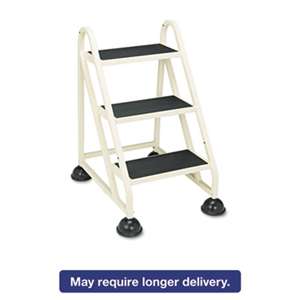 CRAMER Three-Step Stop-Step Aluminum Ladder, 32 3/4" High, Beige