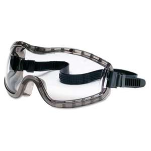 MCR SAFETY Stryker Safety Goggles, Chemical Protection, Black Frame