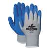 MCR SAFETY Memphis Flex Seamless Nylon Knit Gloves, Large, Blue/Gray, Pair