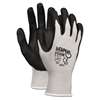 MCR SAFETY Economy Foam Nitrile Gloves, Medium, Gray/Black, 12 Pairs