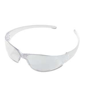 MCR SAFETY Checkmate Wraparound Safety Glasses, CLR Polycarbonate Frame, Coated Clear Lens