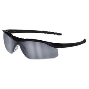 MCR SAFETY Dallas Wraparound Safety Glasses, Black Frame, Gray Indoor/Outdoor Lens
