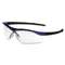 MCR SAFETY Dallas Wraparound Safety Glasses, Metallic Blue Frame, Clear AntiFog Lens