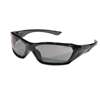 MCR SAFETY ForceFlex Safety Glasses, Black Frame, Gray Lens