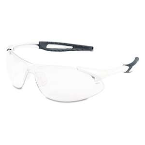 MCR SAFETY Inertia Safety Glasses, White Frame, Clear Anti-Fog Lens, One Size