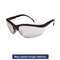 MCR SAFETY Klondike Safety Glasses, Black Matte Frame, Clear Mirror Lens