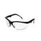 MCR SAFETY Klondike Plus Safety Glasses, Black Frame, Clear Lens
