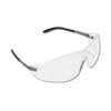 MCR SAFETY Blackjack Wraparound Safety Glasses, Chrome Plastic Frame, Clear Lens