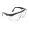 MCR SAFETY Tomahawk Wraparound Safety Glasses, Black Nylon Frame, Clear Lens, 12/Box