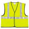 MCR SAFETY Class 2 Safety Vest, Fluorescent Lime w/Silver Stripe, Polyester, 2X-Large