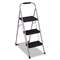 COSCO 3-Step Big Step Folding Stool, 200lb, 17 3/4w x 28d x 45 5/8h, Platinum