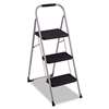 COSCO 3-Step Big Step Folding Stool, 200lb, 17 3/4w x 28d x 45 5/8h, Platinum